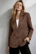 Veste Suédine Marron