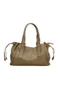 SAC CUIR GRAINE CAMEL LACET (SUEDE)