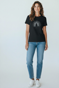 T-SHIRT CHAT STRASS