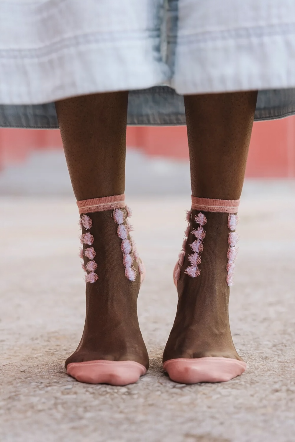 CHAUSSETTES LONDON EYE ROSE
