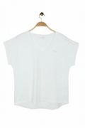 T-SHIRT BLANC COL V