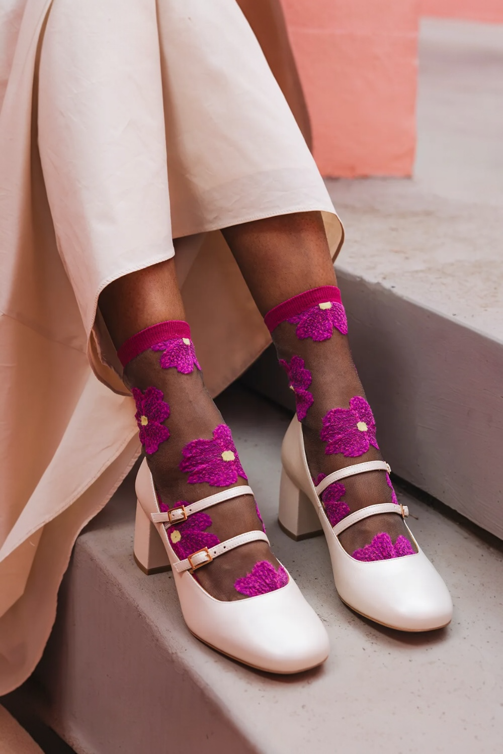 CHAUSSETTES MURANO FUCHSIA