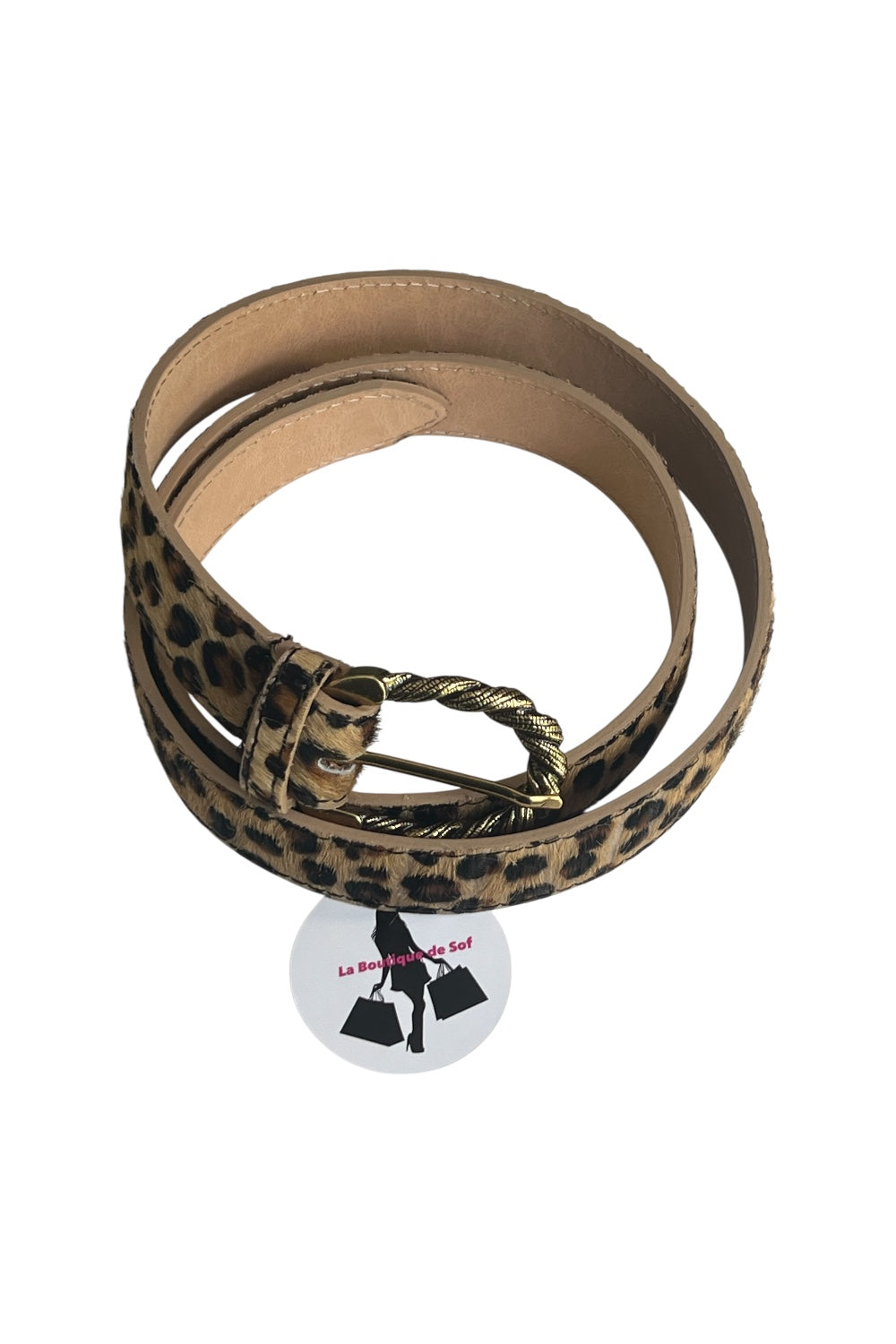CEINTURE CUIR LEOPARD - 2170Leo