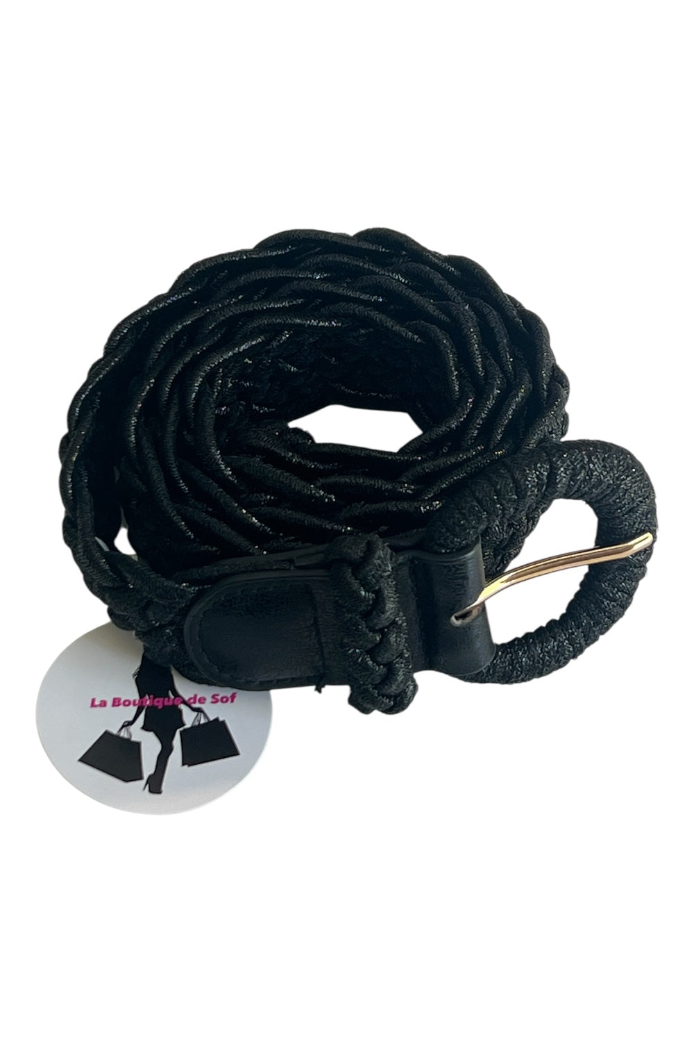 CEINTURE NOIRE TRESSEE - LF-10717