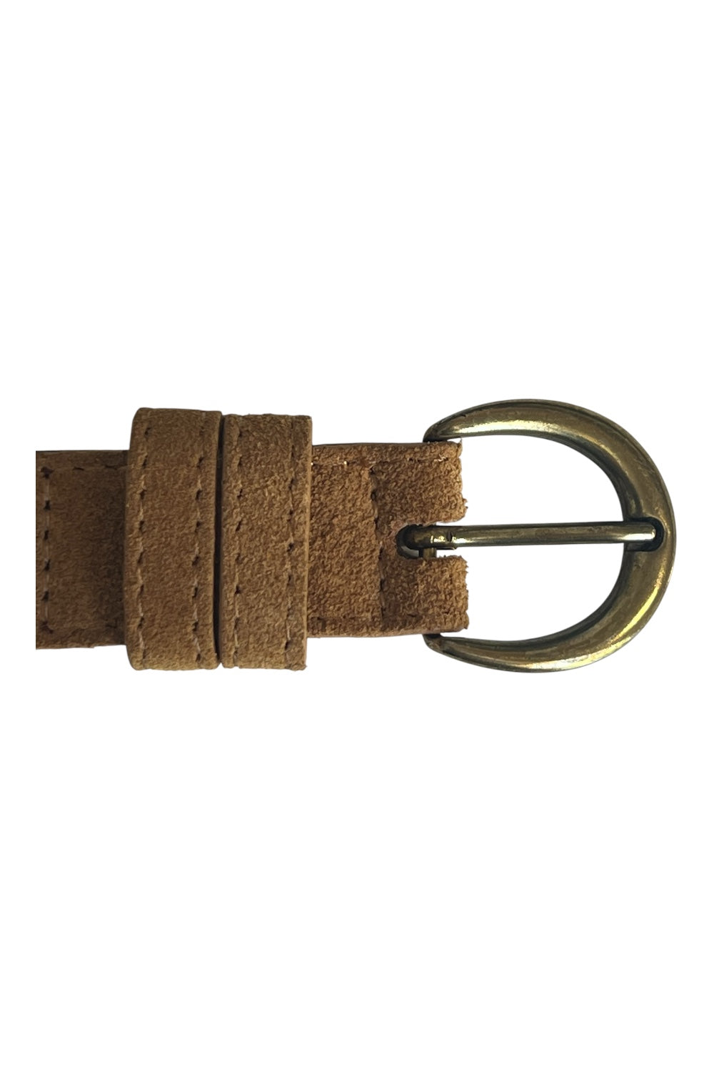 CEINTURE NUBUCK DETAIL DORE - 2161