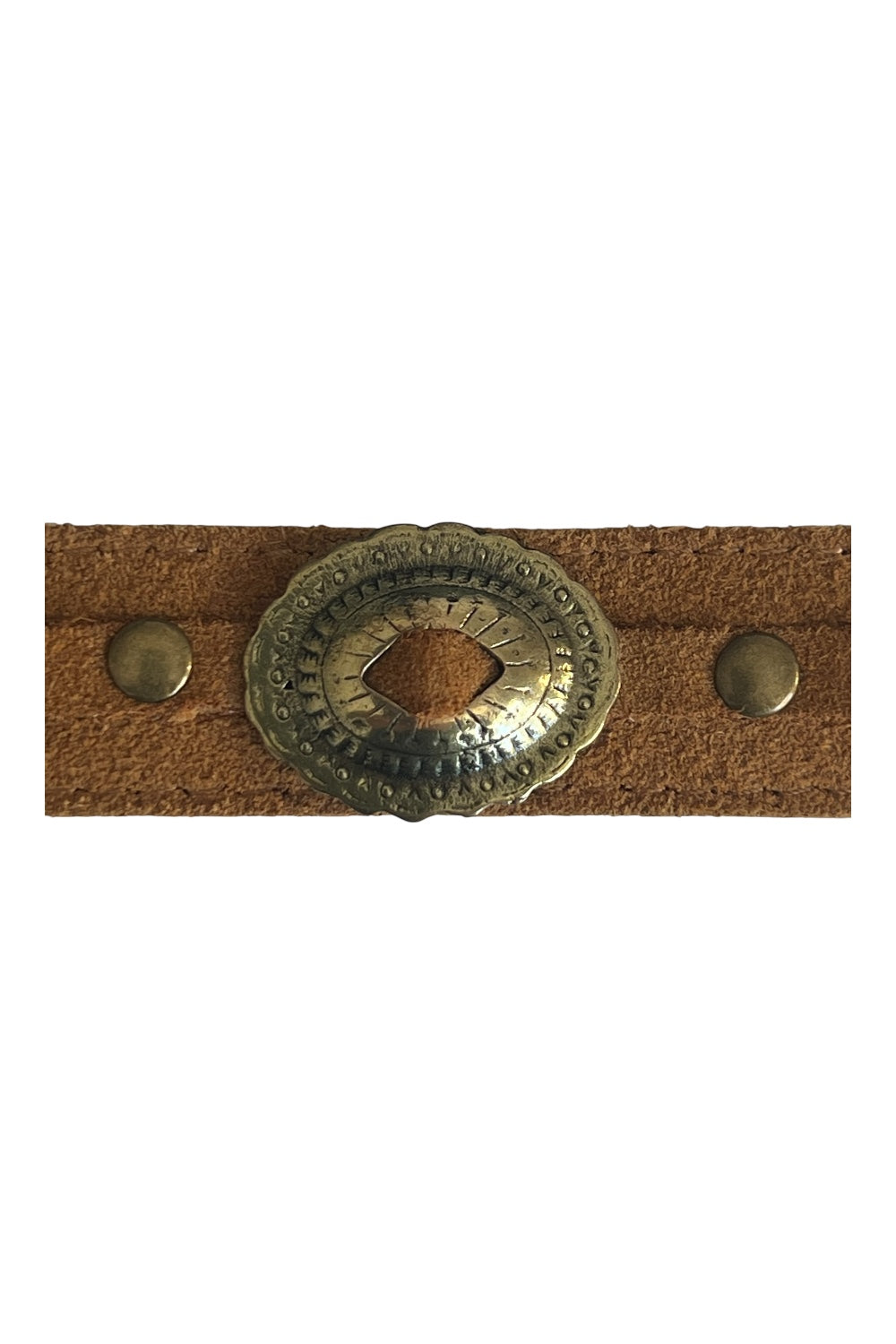 CEINTURE NUBUCK DETAIL DORE - 2161