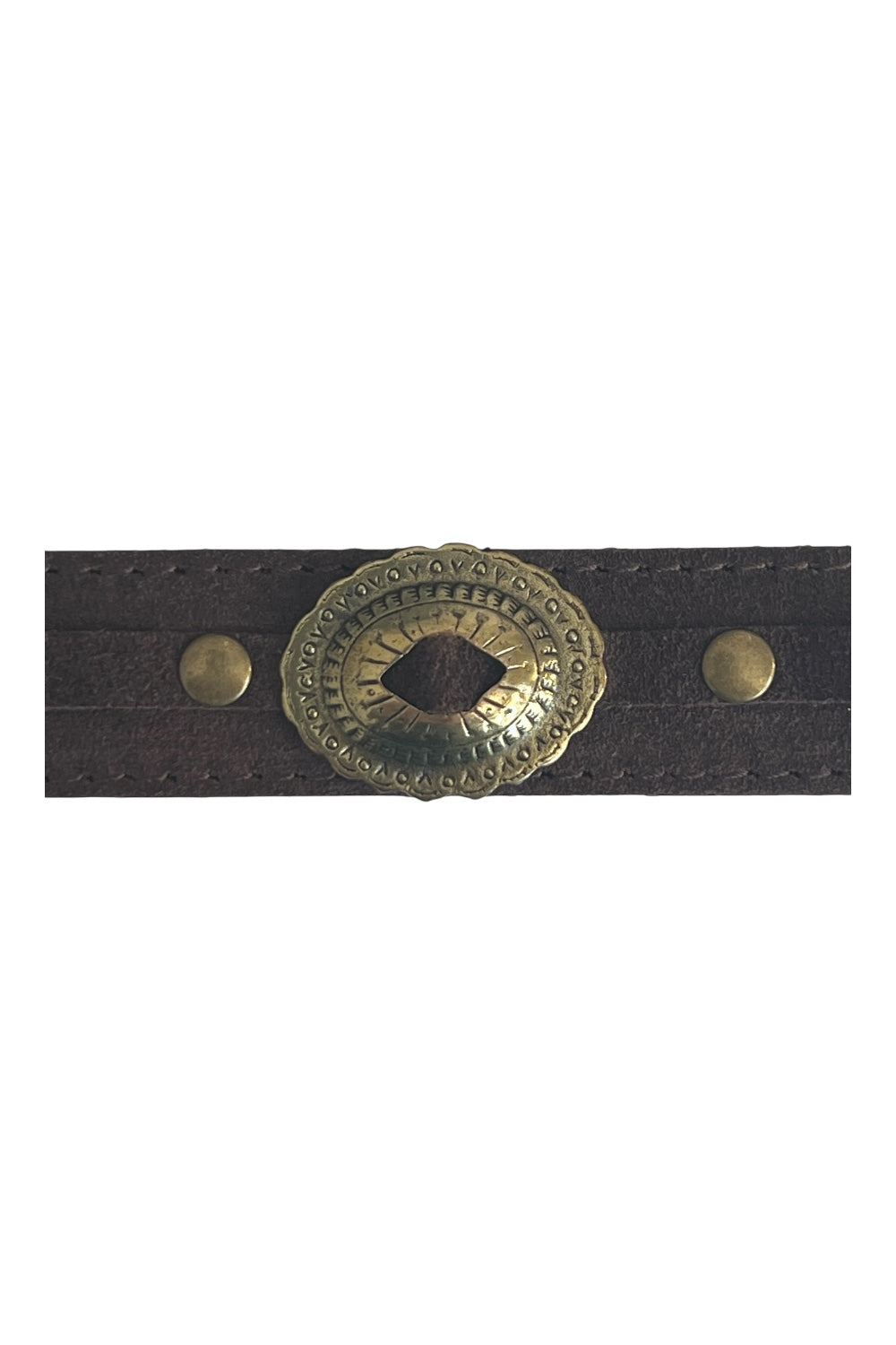 CEINTURE NUBUCK DETAIL DORE - 2161