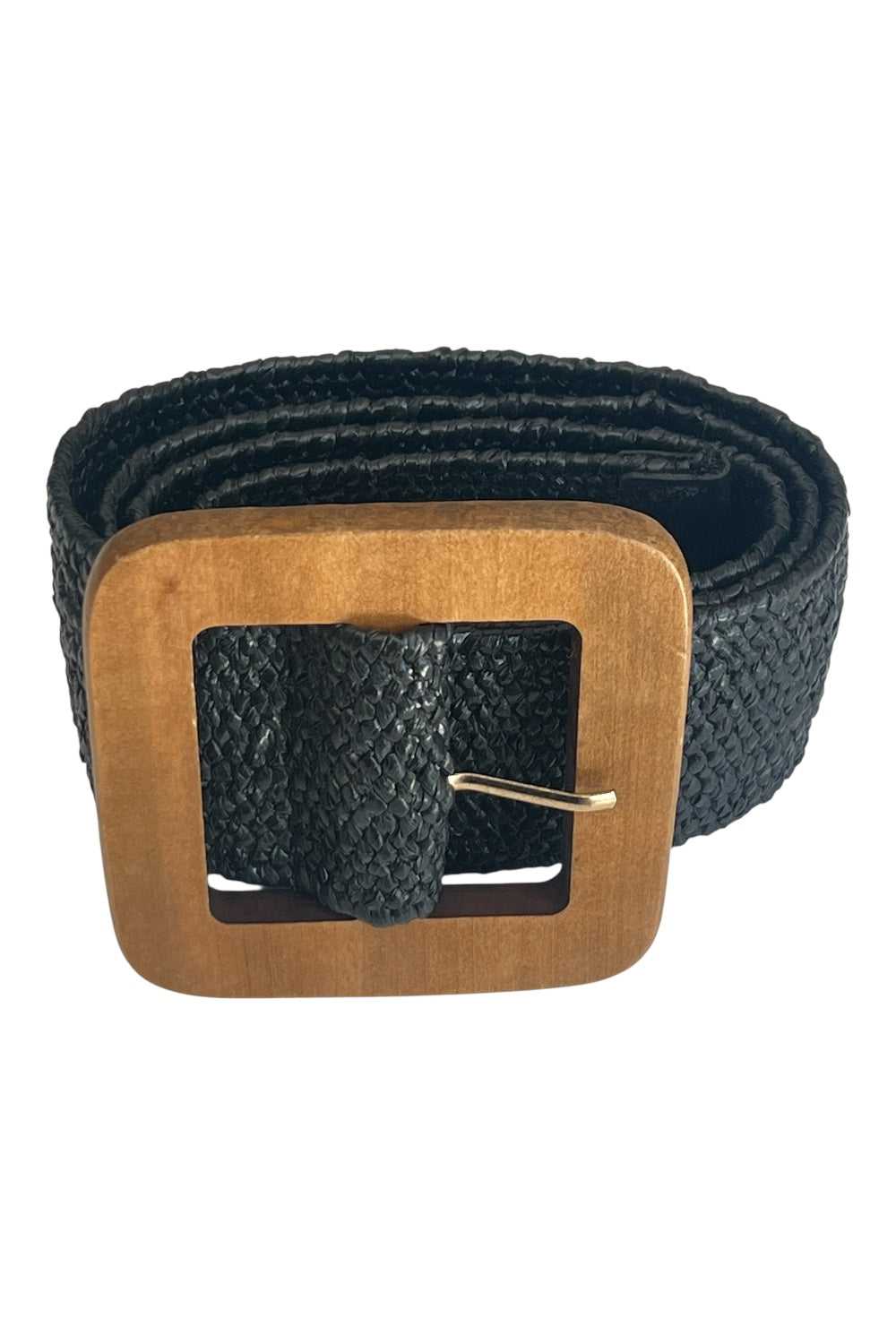 CEINTURE ELASTIQUE BOUCLE BOIS