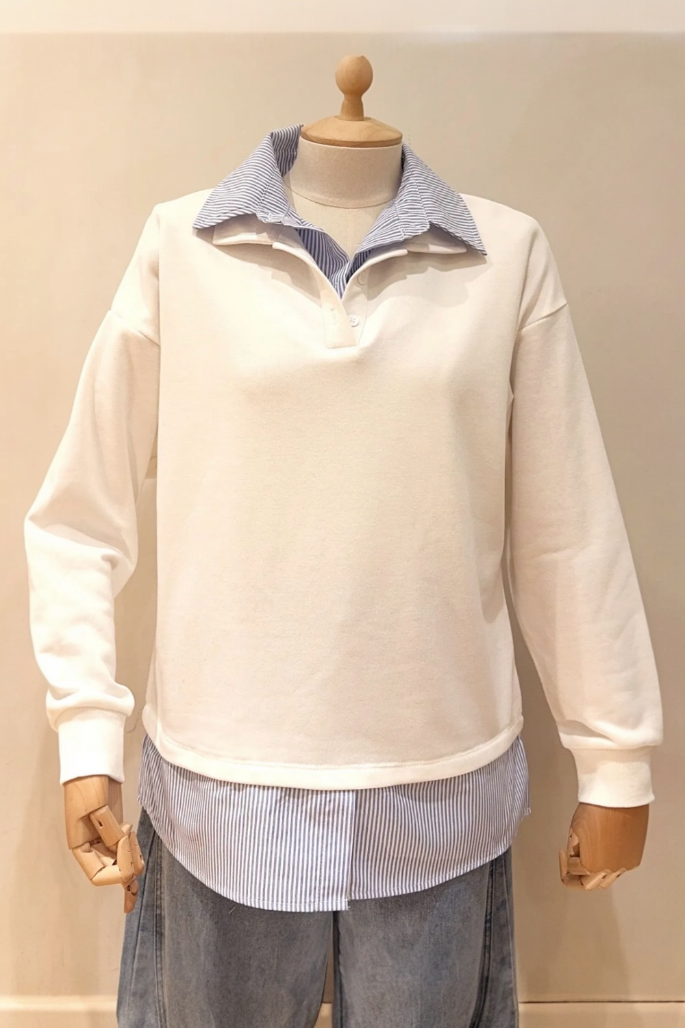 Pull sweat blanc