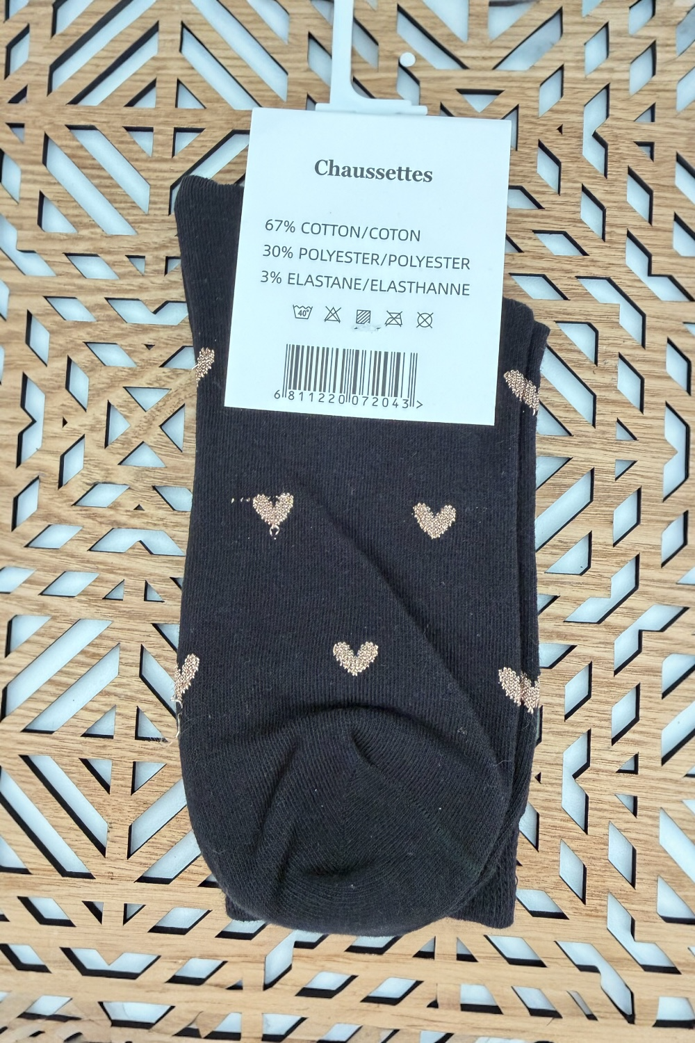 CHAUSSETTES Pois ou Coeurs dorés