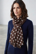 Foulard Marron à pois