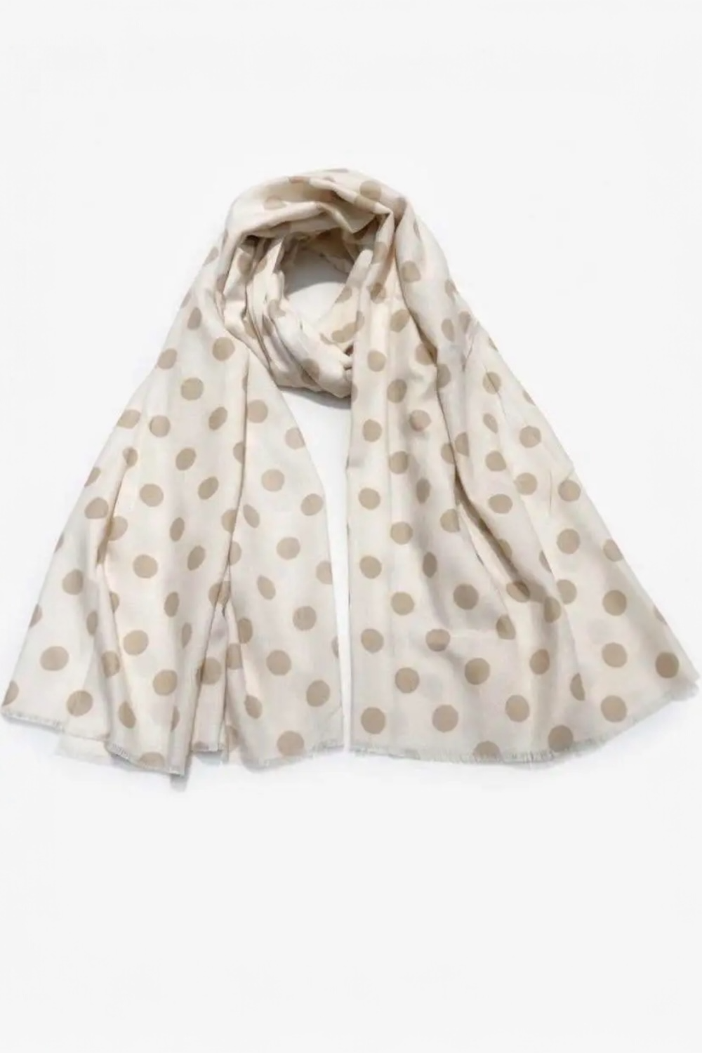 Foulard Ecru à pois