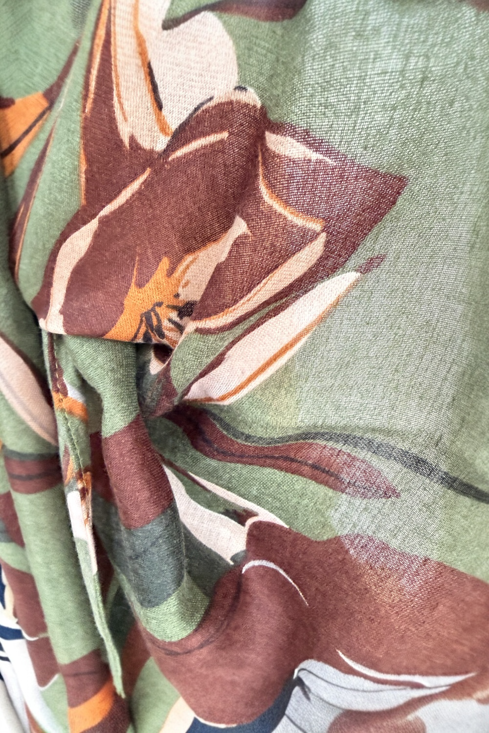 Foulard Floral Kaki