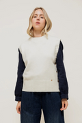 HELYNE - Pull Sans Manches à Boutons Latéraux
