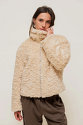 FÉLISSE - Manteau Court en Maille Bouclette
