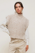 ISALINEY - Pull Sans Manches Col Haut