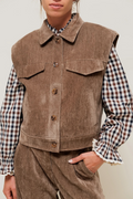 LIORINA - Veste Sans Manches Effet Velours