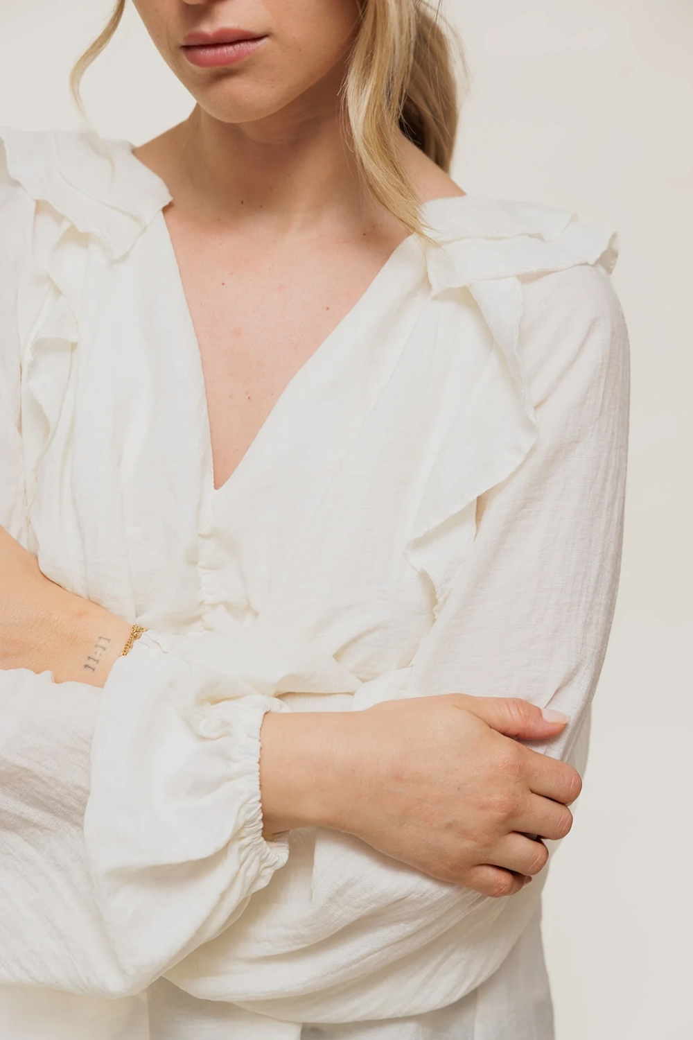 RÉLISSE - Blouse Romantique à Volants Cascade
