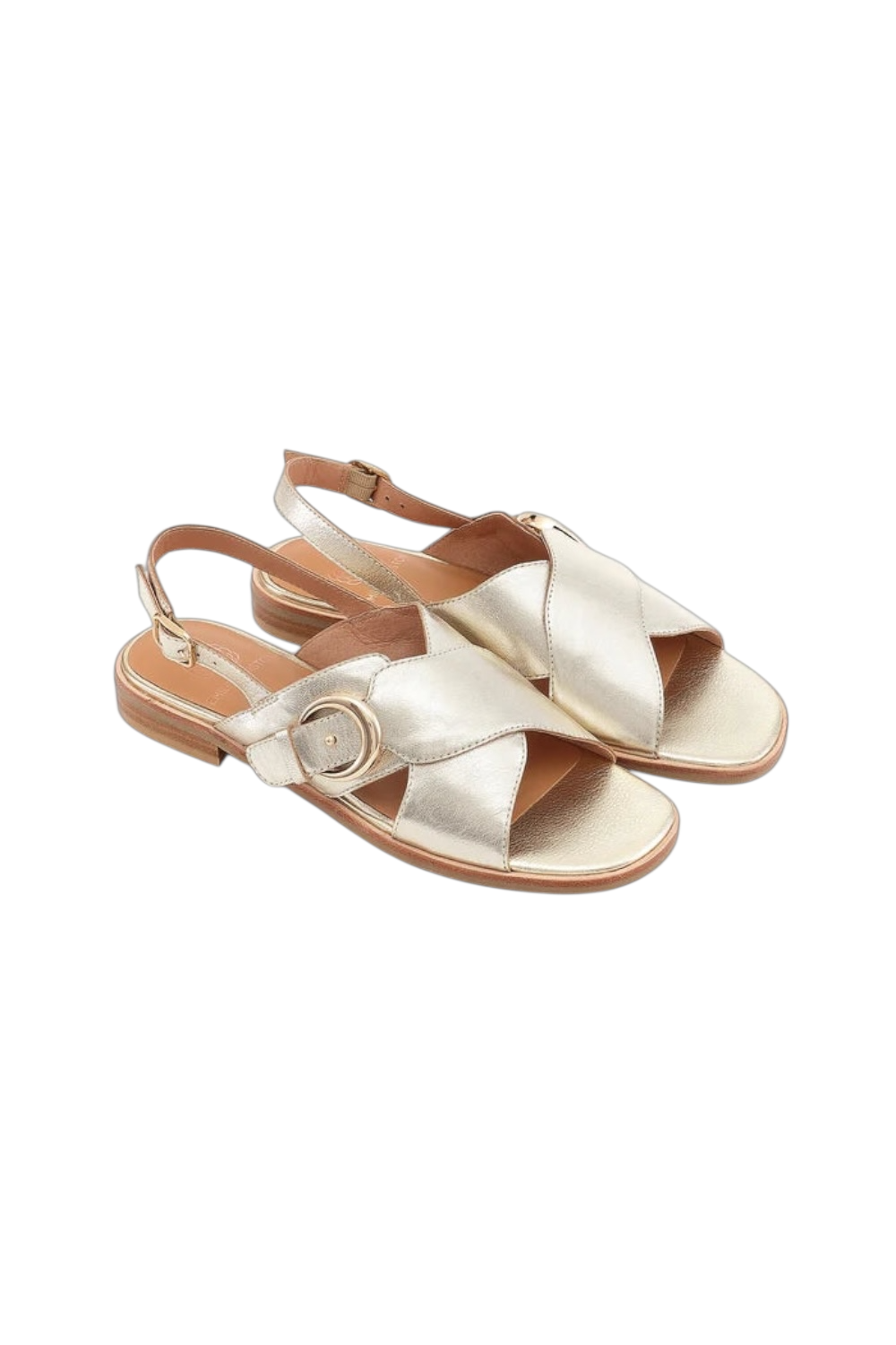 AIMEE - Sandales Plates en cuir