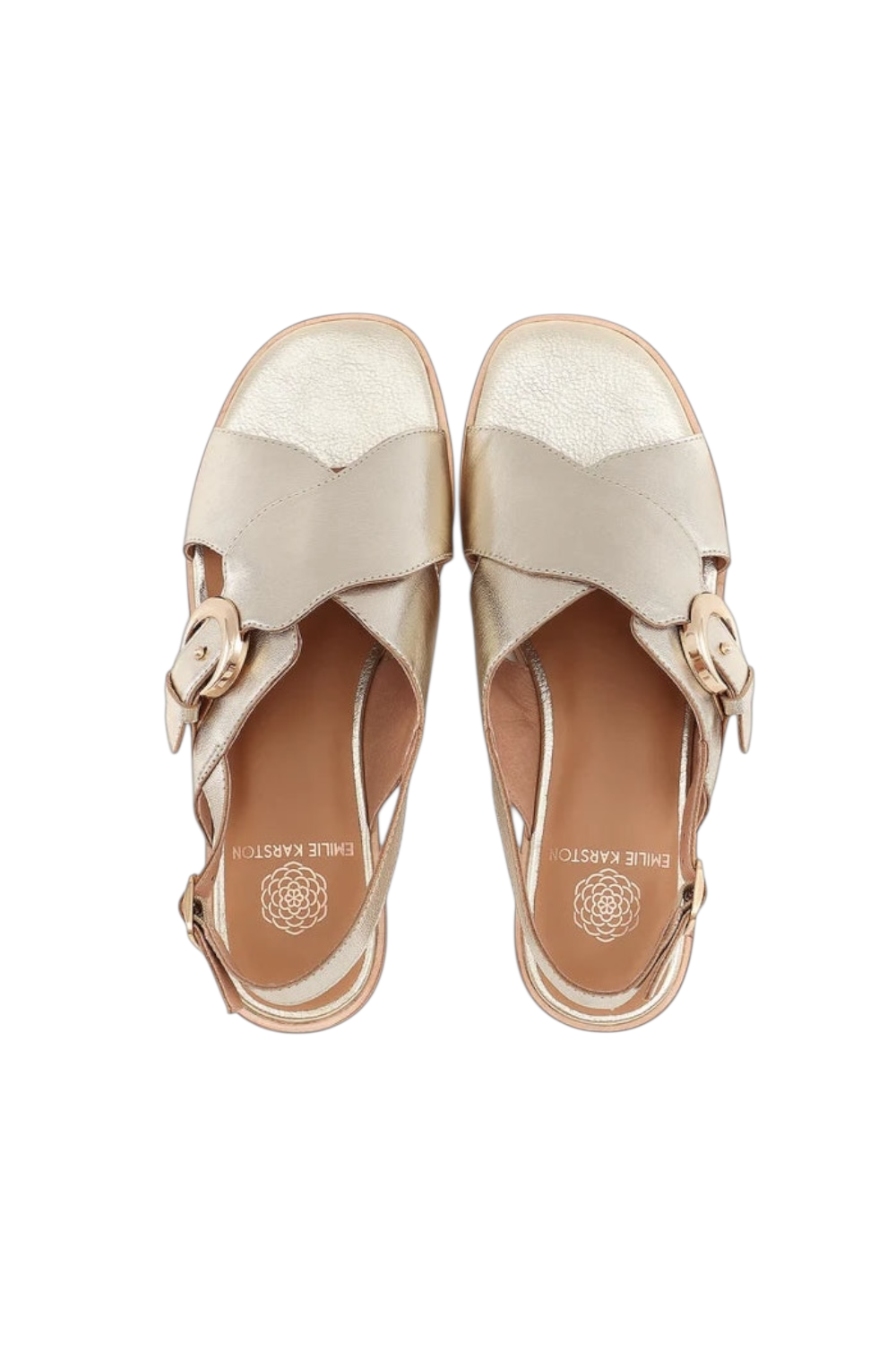 AIMEE - Sandales Plates en cuir