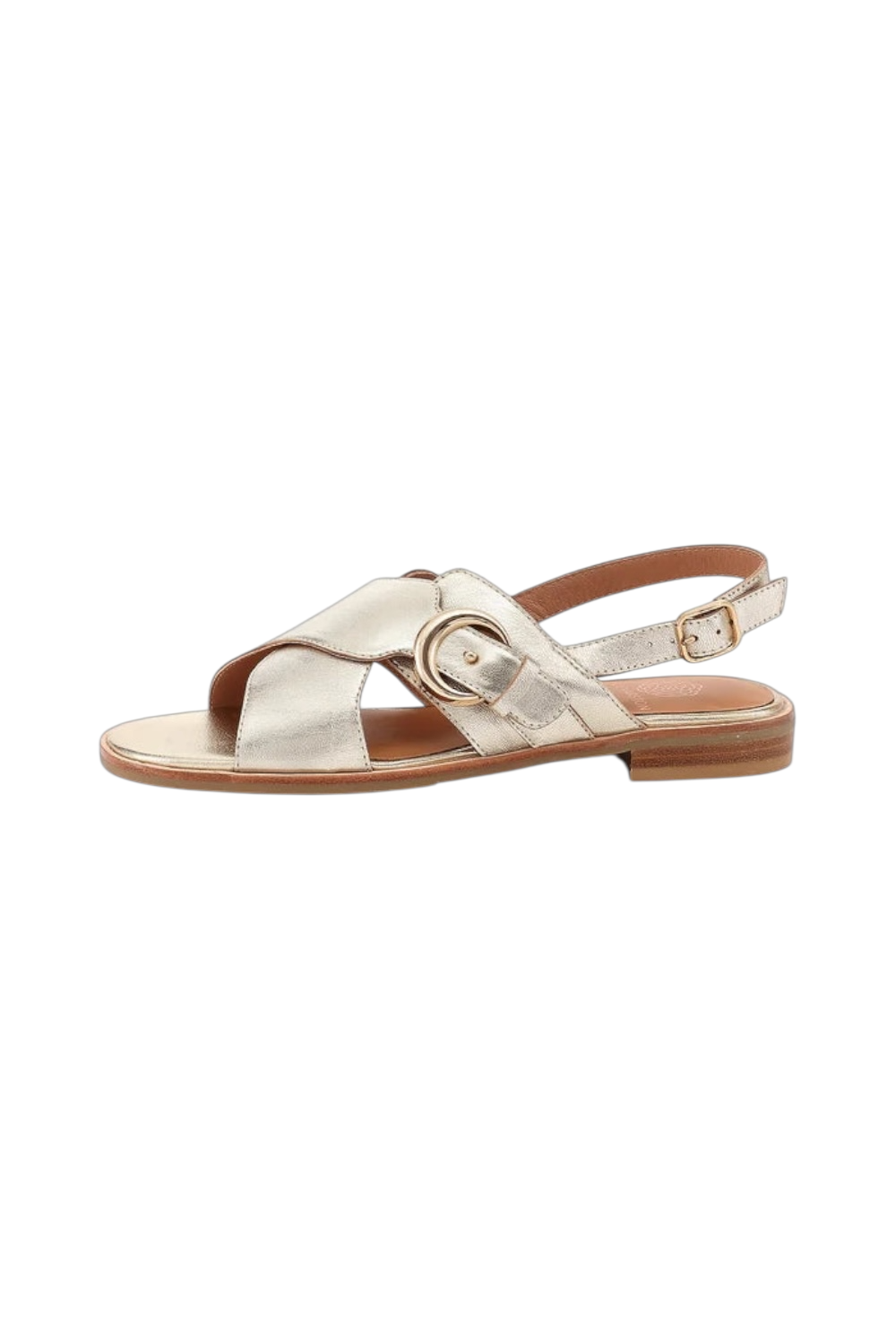 AIMEE - Sandales Plates en cuir