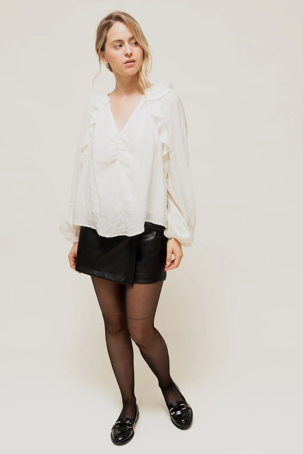 RÉLISSE - Blouse Romantique à Volants Cascade
