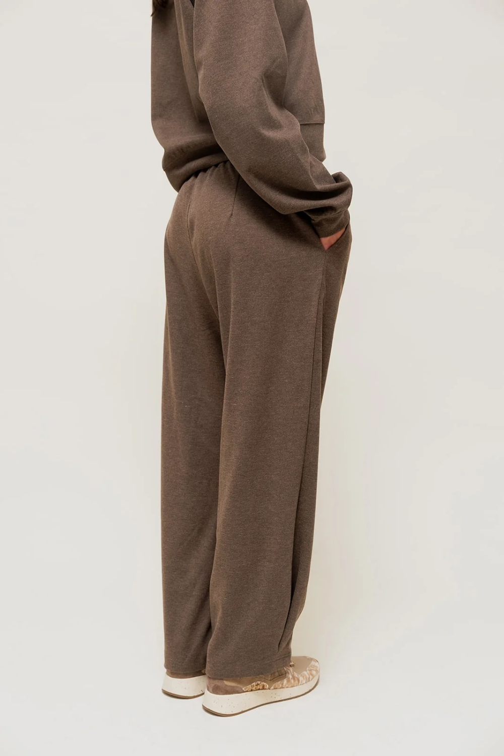 SELORIAH - Pantalon Coupe Large en Maille Sweat
