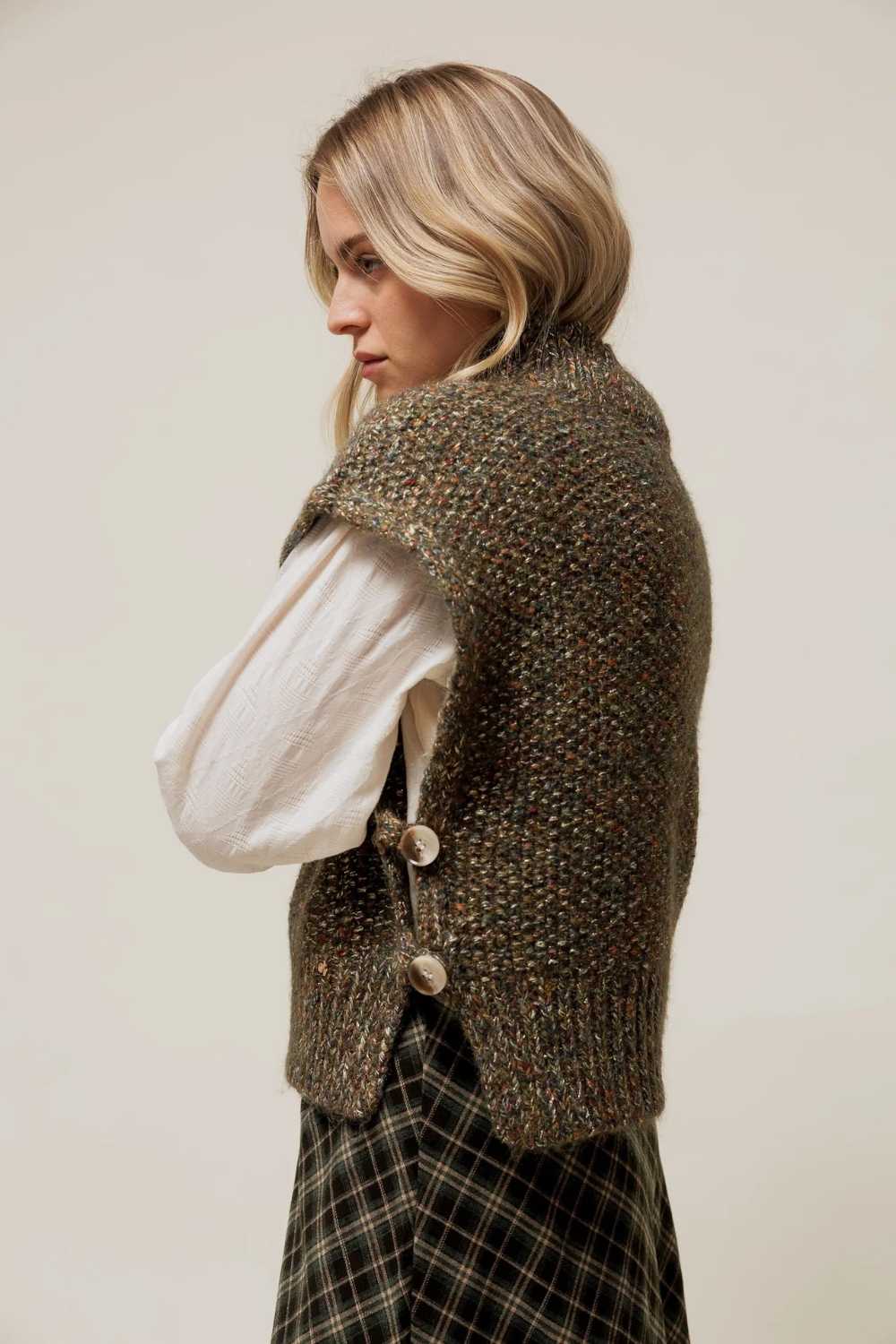 ISALINEY - Pull Sans Manches Col Haut