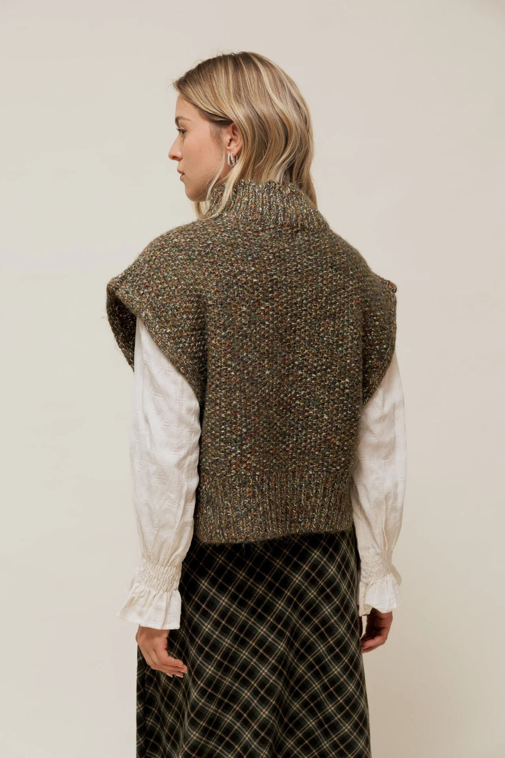 ISALINEY - Pull Sans Manches Col Haut